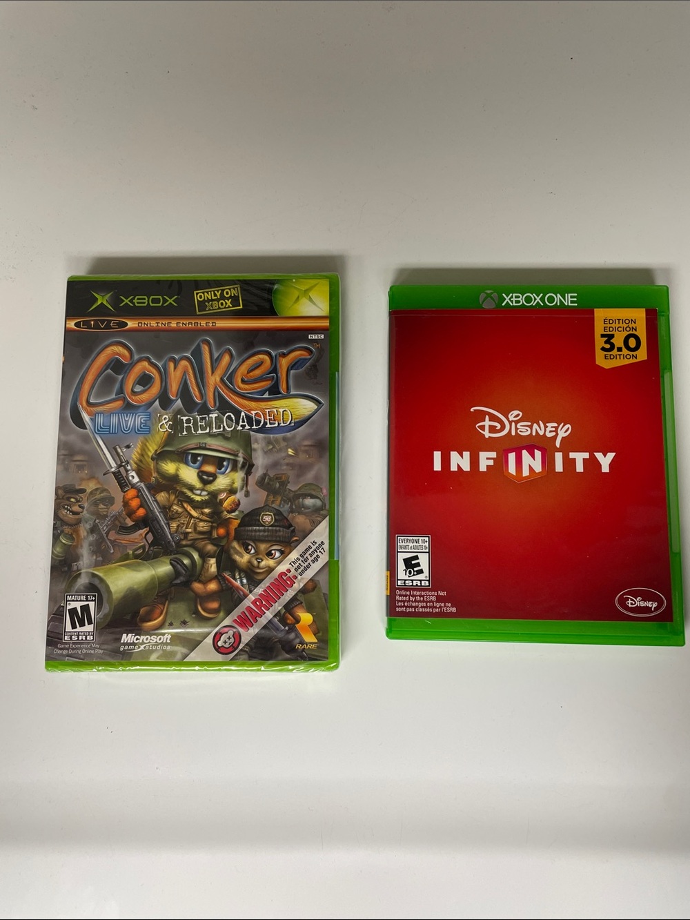XBOX games Conker Live & Reloaded BN Sealed and Disney Infinity Used